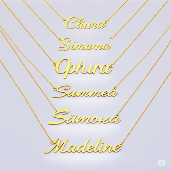 Personalised Name Neckclaces Pendants - Image 2