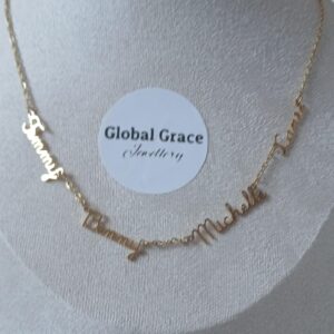 Multiple Name Pendant Necklace