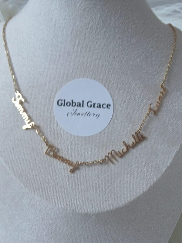 Multiple Name Pendant Necklace