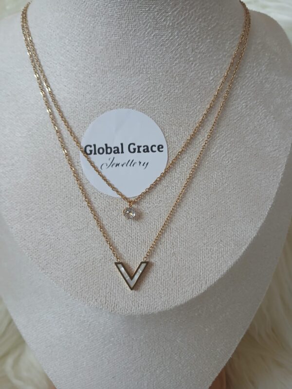 Choker Zircon V Shape Necklace